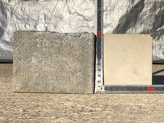 試験後の試験体(断面)